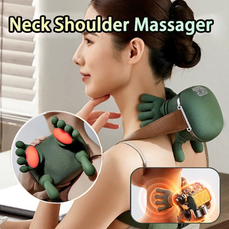 “Wireless Neck & Shoulder Massager – Deep Kneading Back & Shoulder Pain Relief”