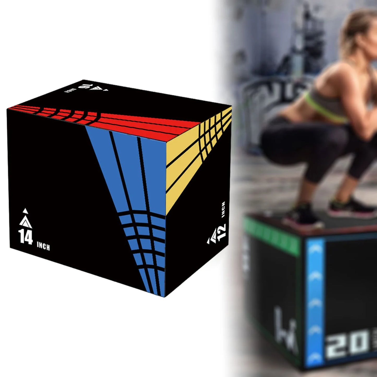 3-in-1 Plyometric Jump Box – Portable Strength & Conditioning Training Equipment