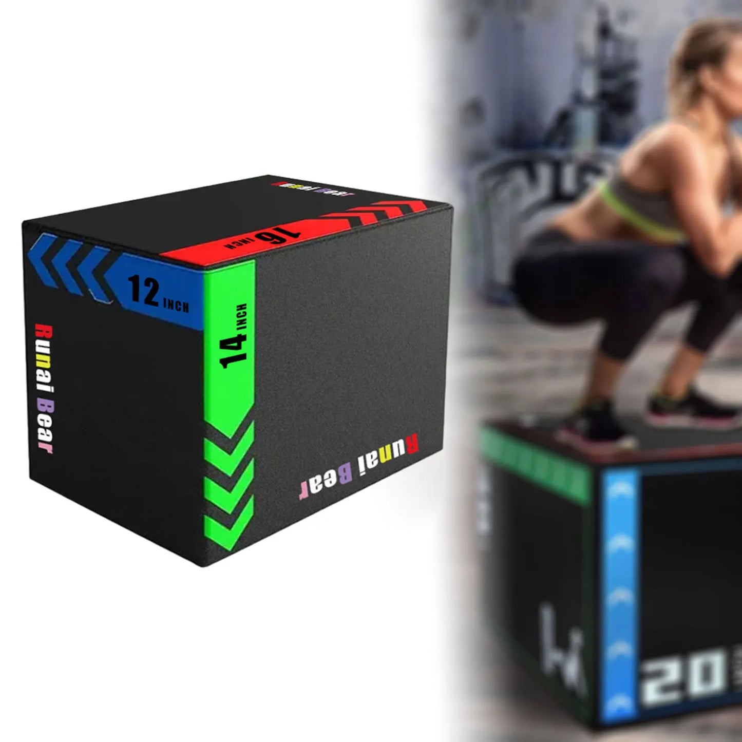 3-in-1 Plyometric Jump Box – Portable Strength & Conditioning Training Equipment