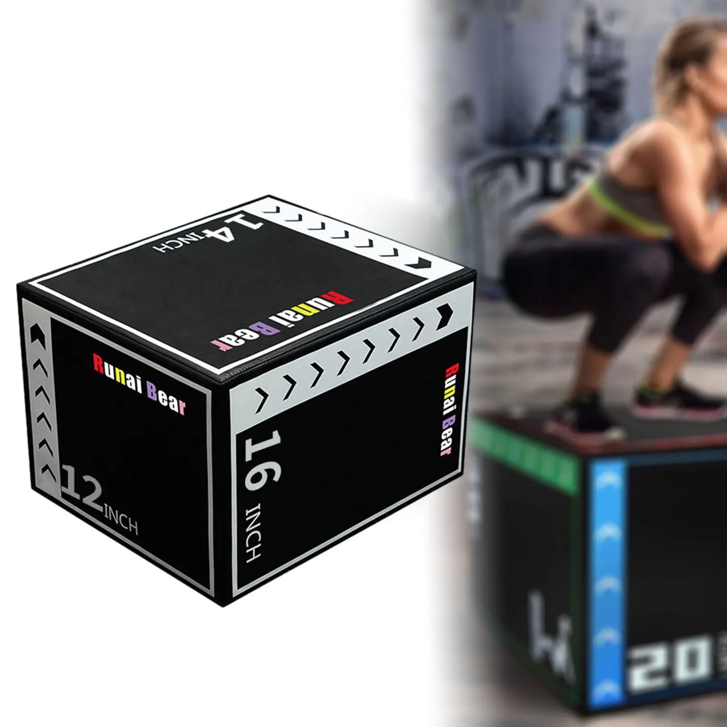 3-in-1 Plyometric Jump Box – Portable Strength & Conditioning Training Equipment