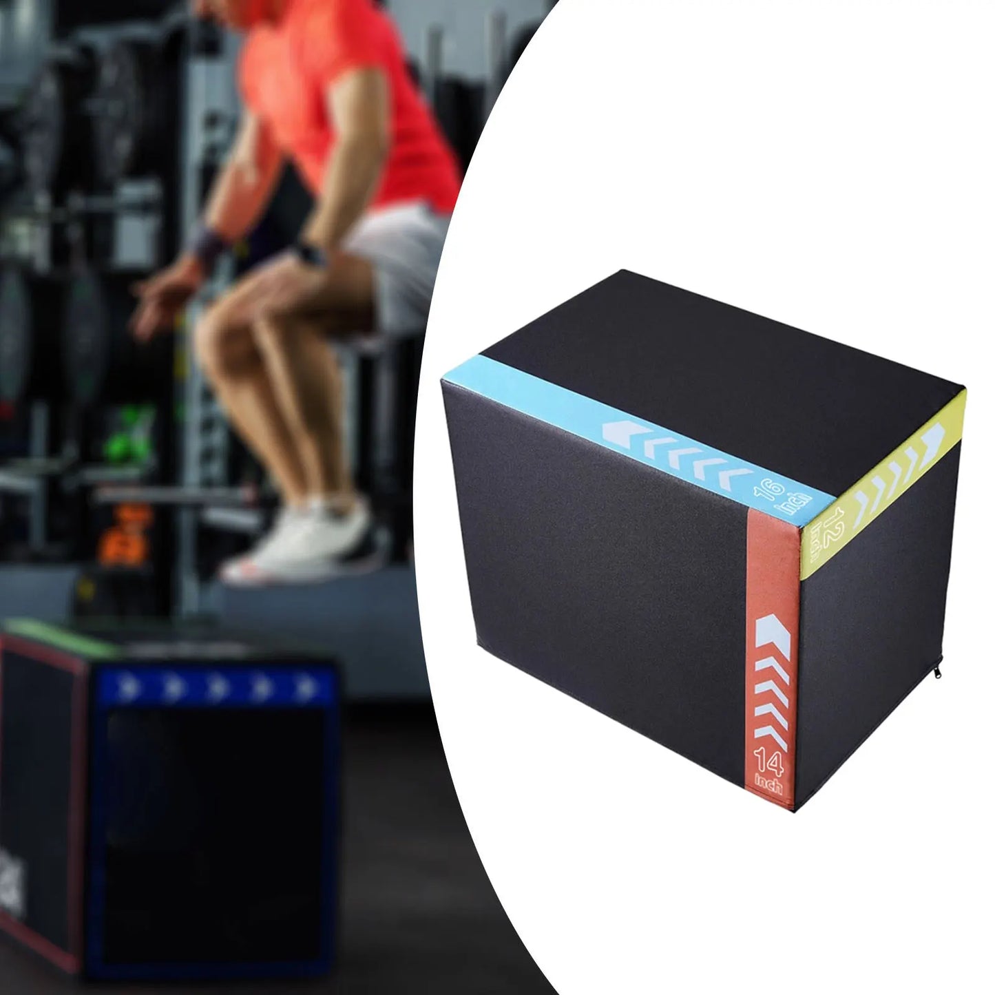 3-in-1 Plyometric Jump Box – Portable Strength & Conditioning Training Equipment
