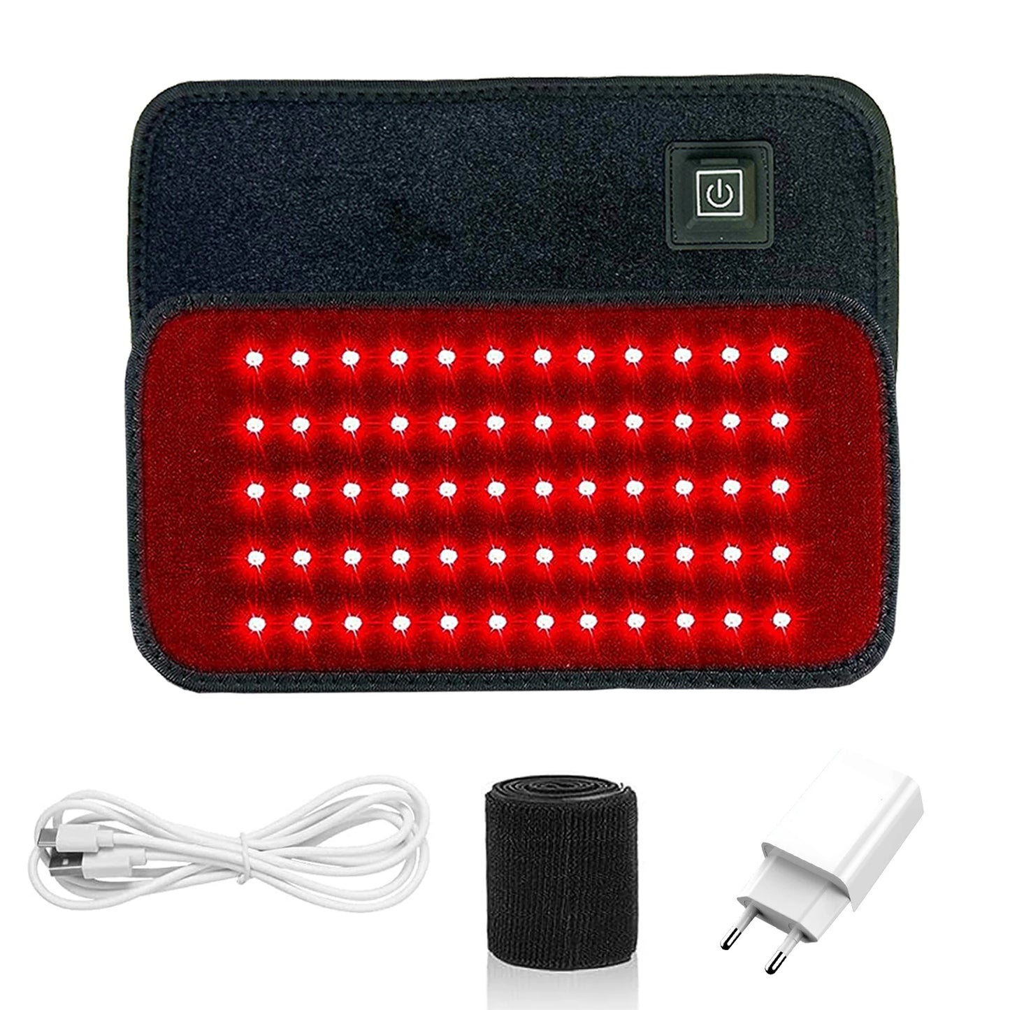 60 LEDs Red&Infrared Light Therapy Belt 850nm 660nm Back  Burn Fat Wrap Slimming Machine Waist Heat Pad Full Body