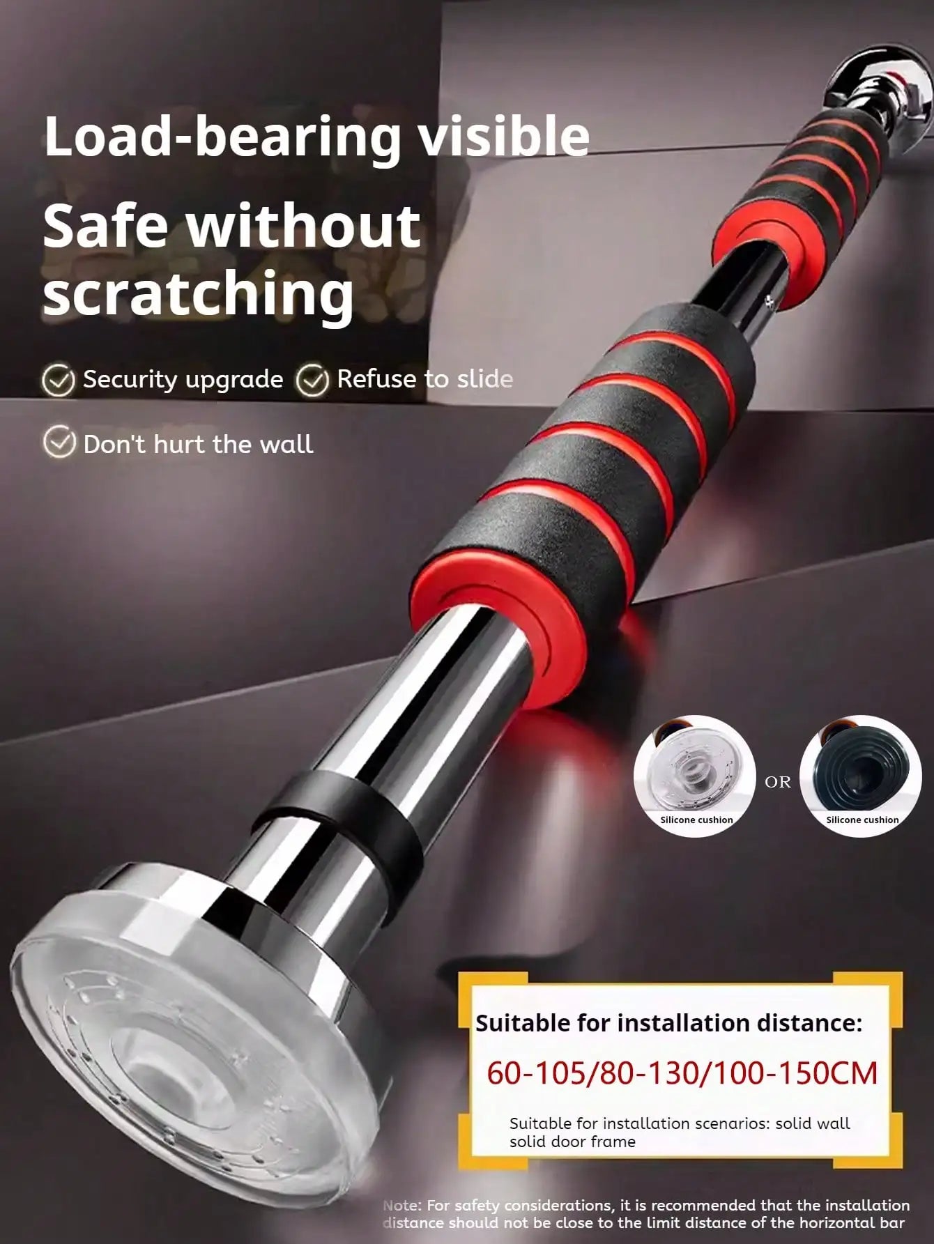 Telescopic Doorway Pull Up Bar – Adjustable Non-Slip Home Gym Fitness Equipment for Strength Training