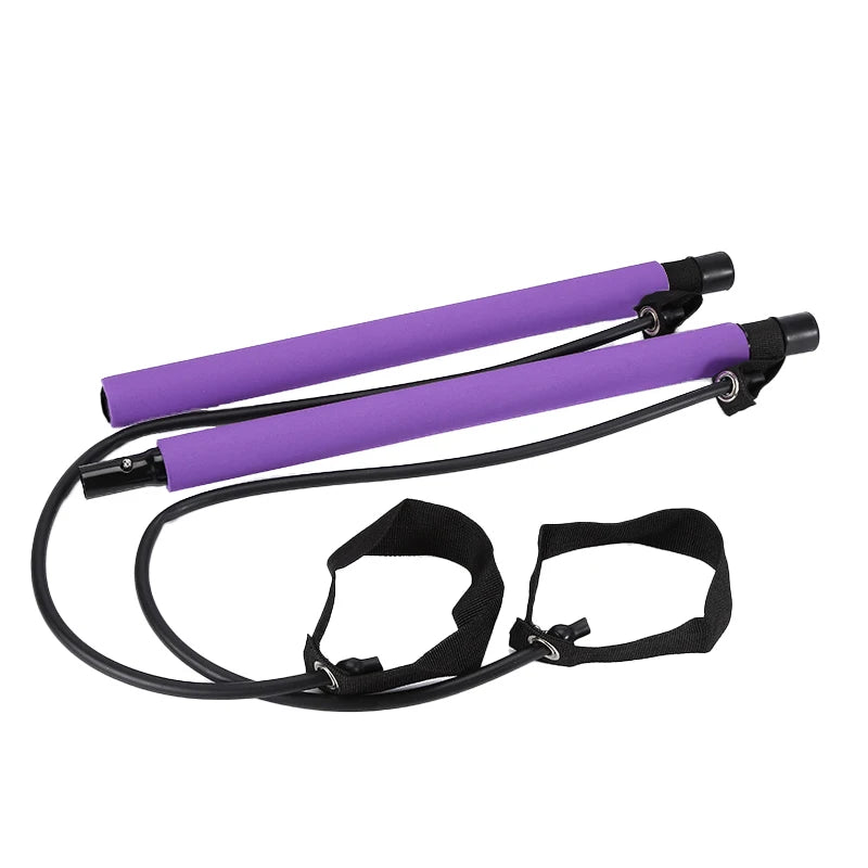 Multifunctional Pilates Bar Combination Fitness Bar Yoga Chest Expansion Tension Rope Back Trainer Elastic Rope Stretching Belt Champions Clubs