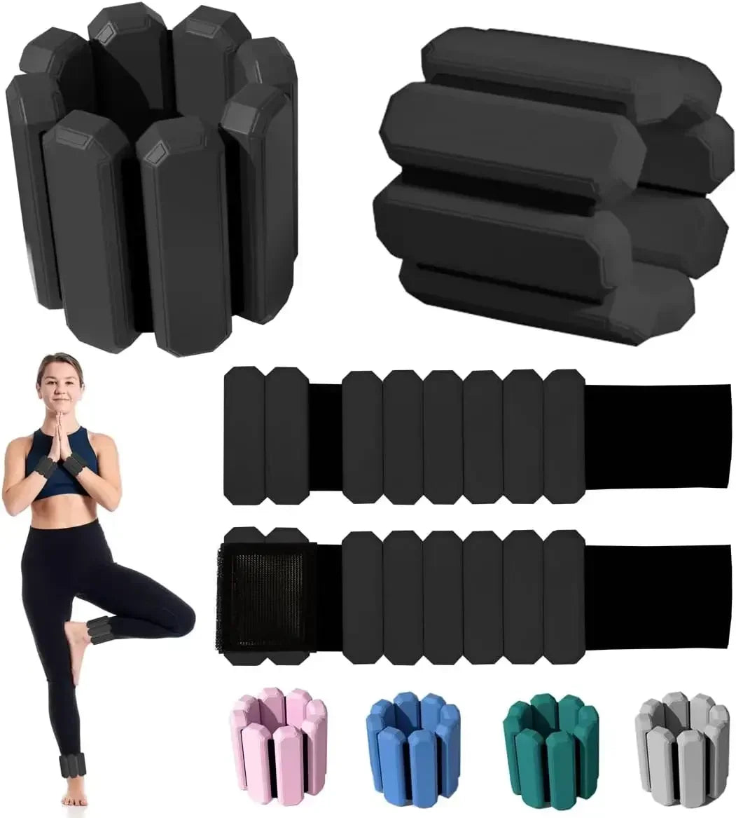 Wrist & Ankle Weights for Women & Men – Adjustable Arm & Leg Weighted Bracelets for Yoga, Running, Cardio & Gym Workouts