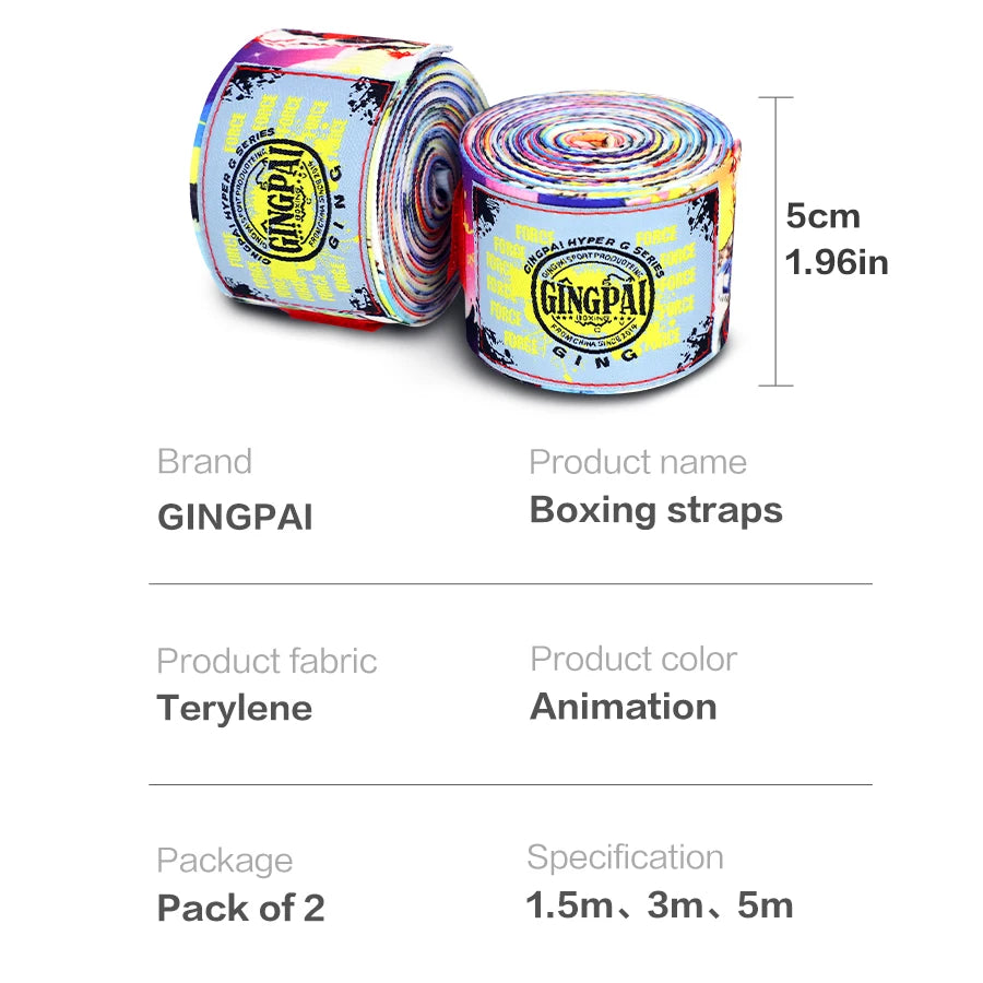 1.5M/3M/5M Boxing straps, hand straps, adult and child hand wraps, combat Muay Thai straps, hand bandages with slight elasticity Champions Clubs
