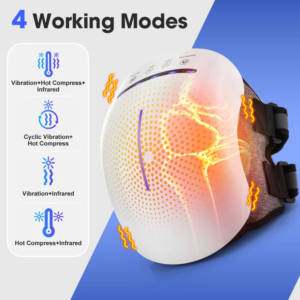 Smart Hot Compress Knee Relaxing Massager – Infrared Laser Heat & Vibration Therapy