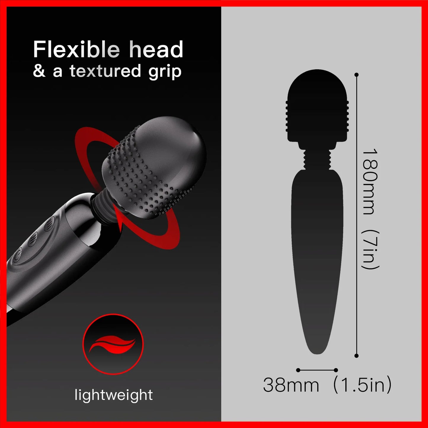 Electric Massager Stick – 8 Intensity Levels & 20 Vibration Modes for Full Body Relaxation