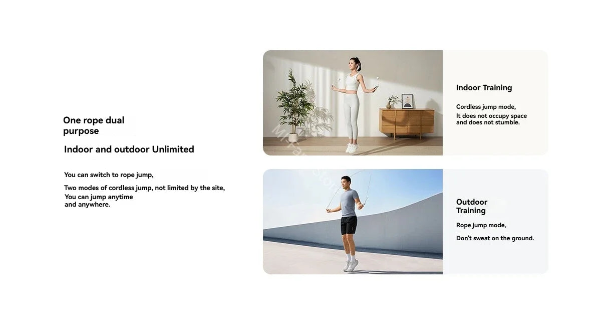 Xiaomi Mijia Smart Jump Rope 2 Bluetooth Fitness Weight Loss Exercise Counting Gravity Ball Skipping Fat Burning For Mihome APP