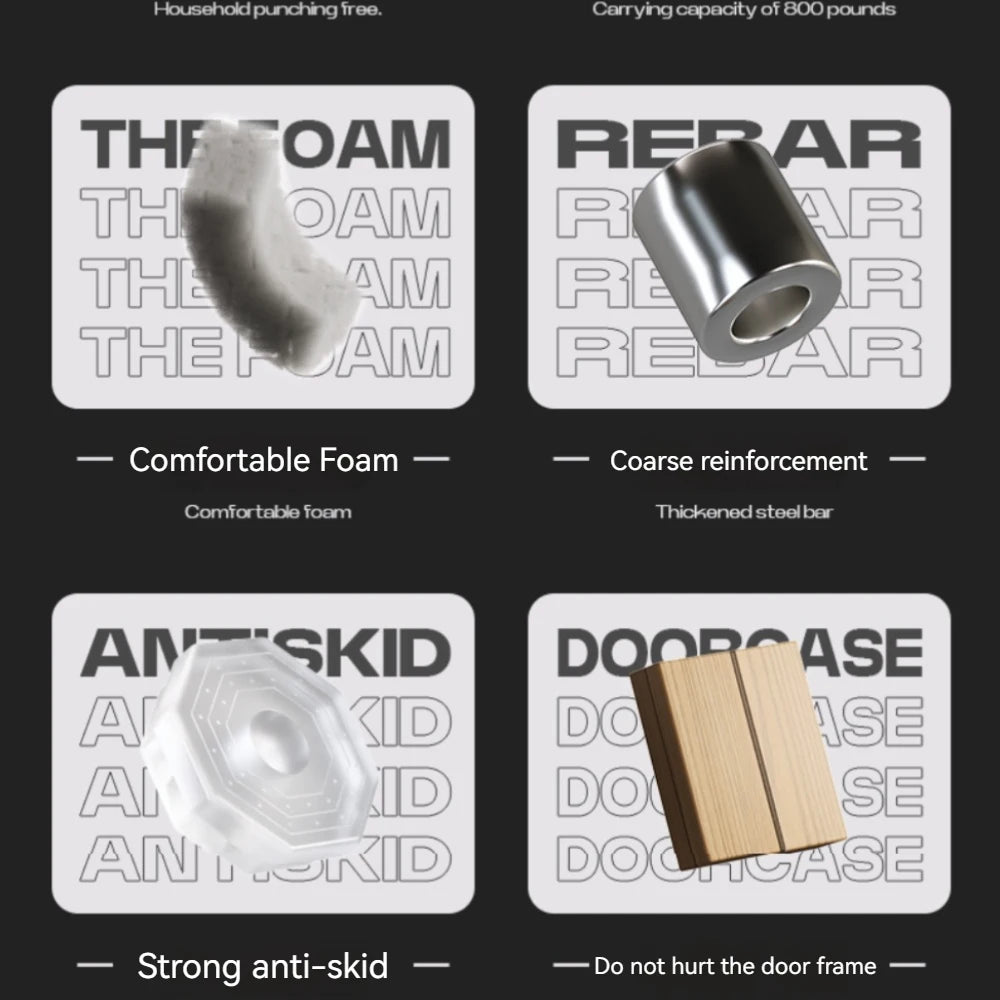 Telescopic Doorway Pull Up Bar – Adjustable Non-Slip Home Gym Fitness Equipment for Strength Training