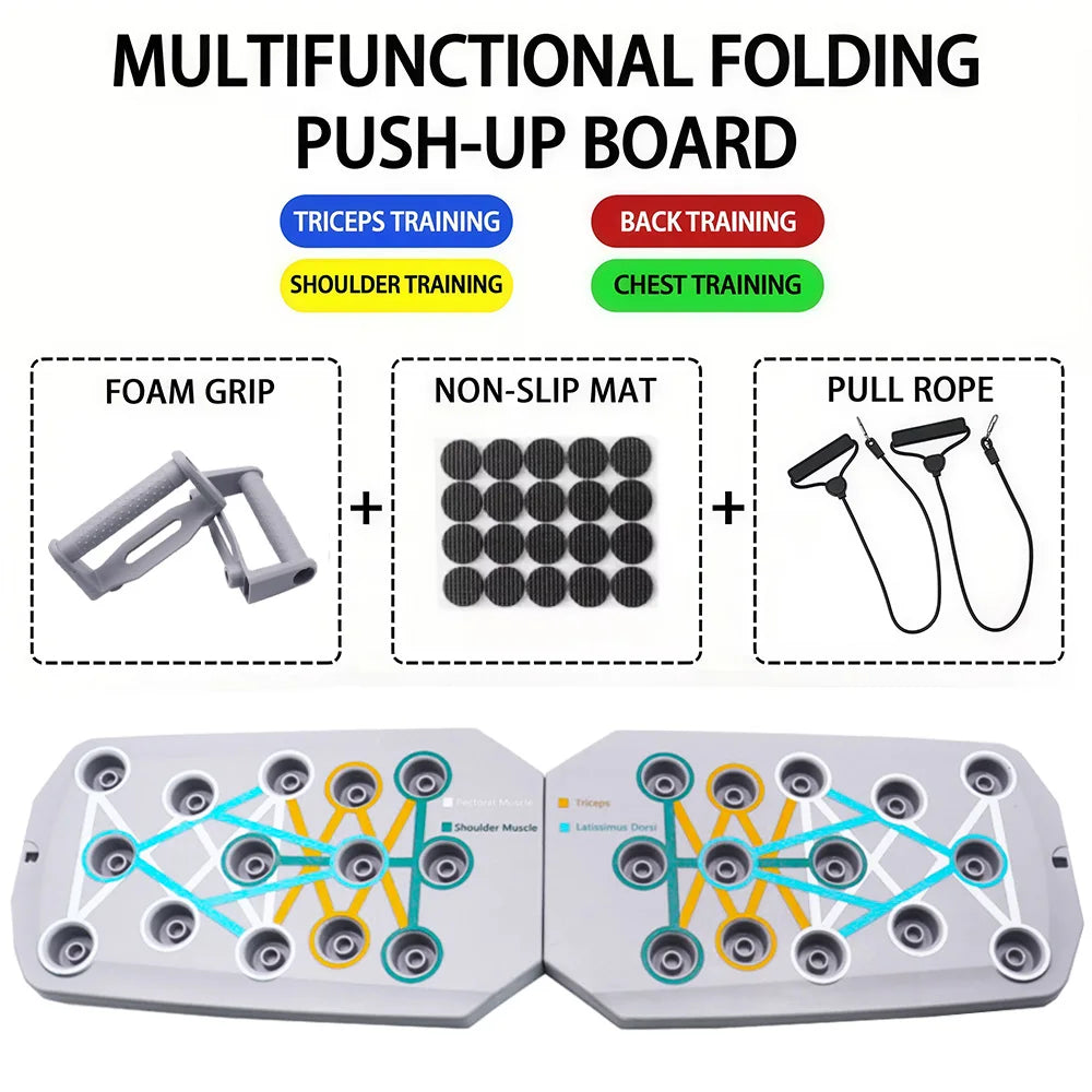 Push-up Board Set – Portable Foldable Fitness Equipment for Chest, Arms, Abdomen & Back Training
