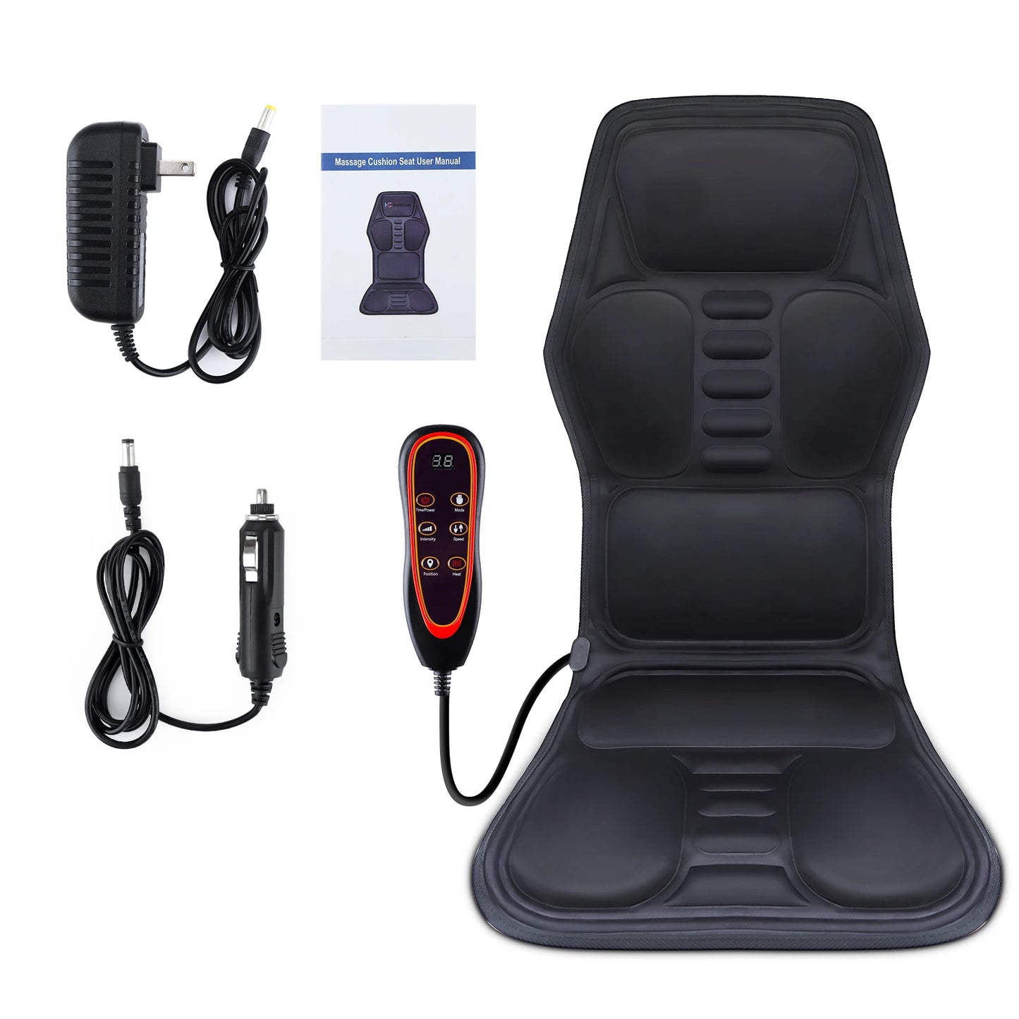 Electric Back Massager – Infrared Full-Body Massage Cushion with Heating & Vibration