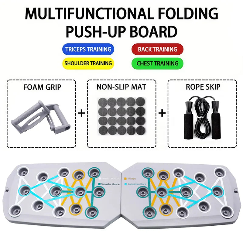 Push-up Board Set – Portable Foldable Fitness Equipment for Chest, Arms, Abdomen & Back Training