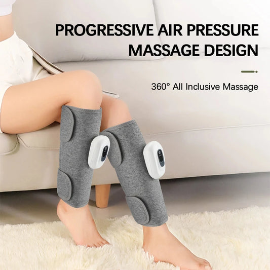 Electric Leg Massager Wireless Rechargeable Air Compression Calf Massage – 360° Air Pressure for Muscle Relaxation
