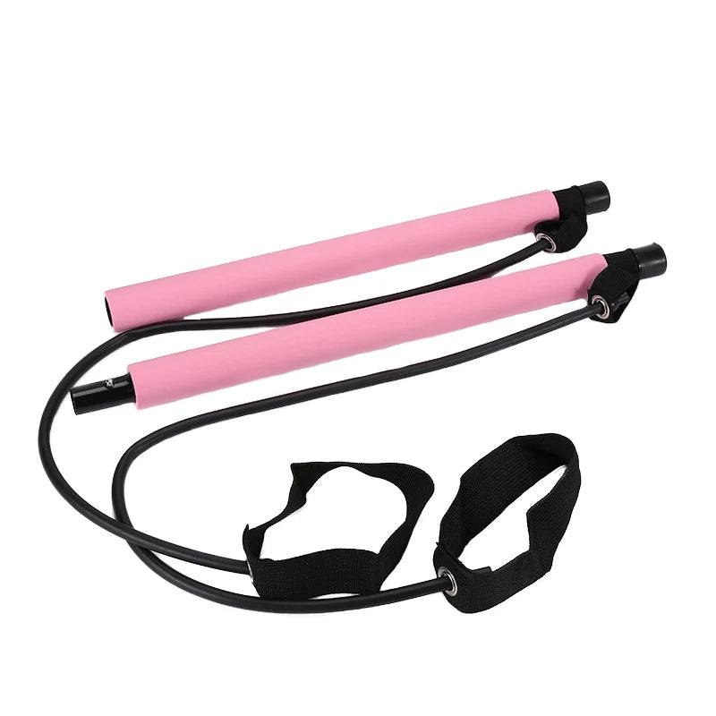 Multifunctional Pilates Bar Combination Fitness Bar Yoga Chest Expansion Tension Rope Back Trainer Elastic Rope Stretching Belt Champions Clubs