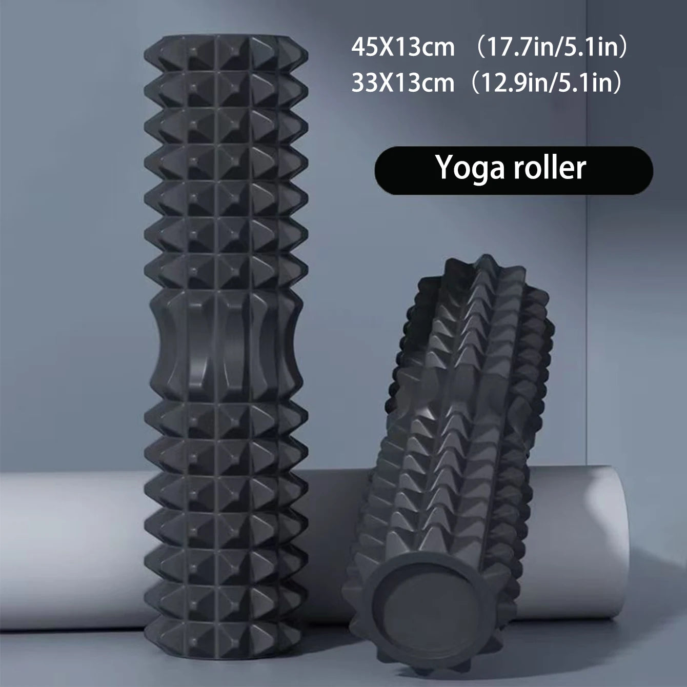 45cm Yoga Foam Roller – Muscle Massage & Pilates Fitness Block