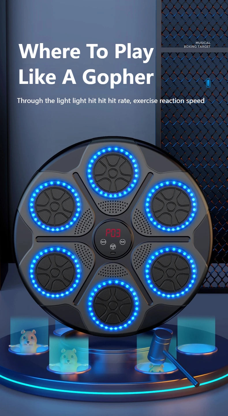 New Music Boxing Machine Smart Bluetooth Wall Mounted Music Boxing Trainer Gym Home Electronic Boxing Target Punching Equipment Champions Clubs
