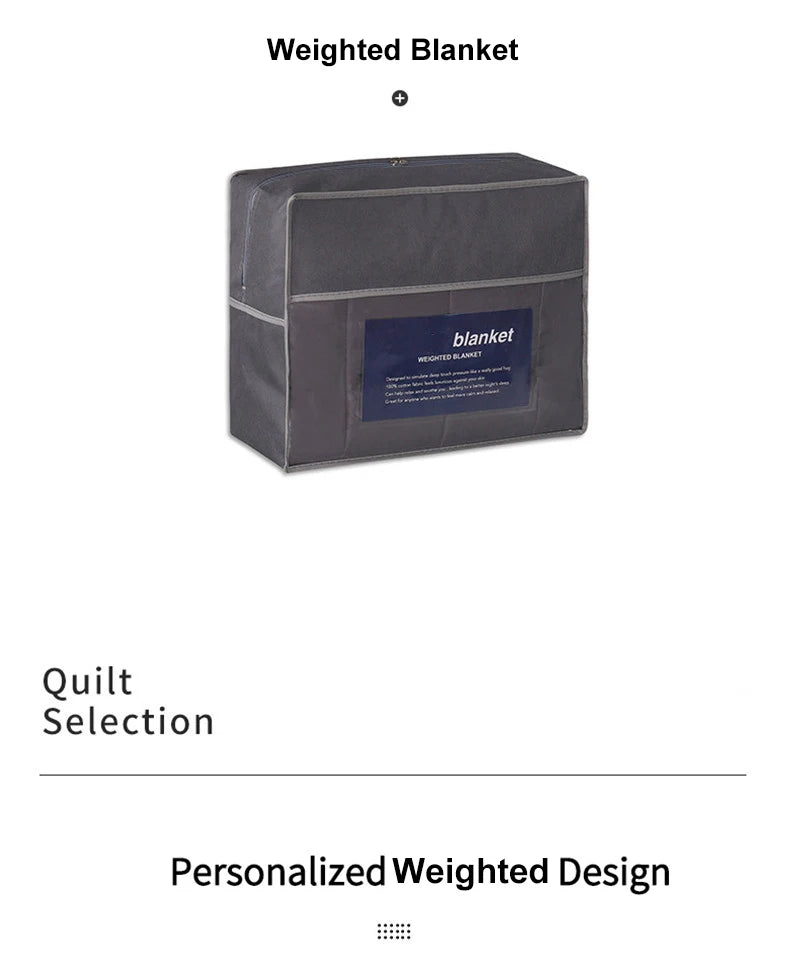 Weighted Blanket for Adults – Decompression Sleep Aid & Anxiety Relief