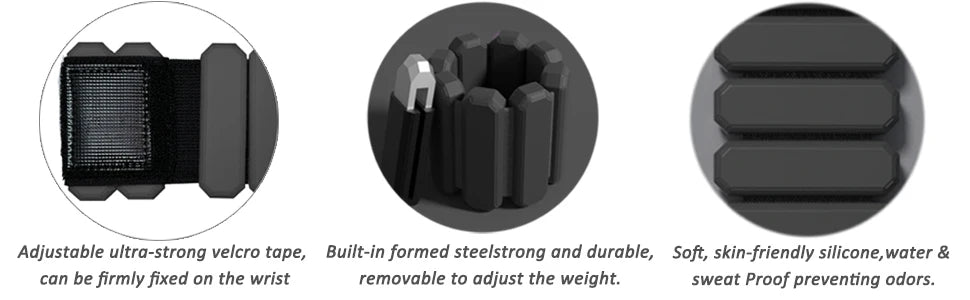 Wrist & Ankle Weights for Women & Men – Adjustable Arm & Leg Weighted Bracelets for Yoga, Running, Cardio & Gym Workouts