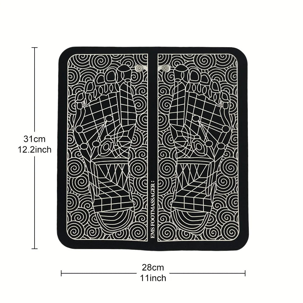 Electric USB Charging Foot Massage Mat – EMS Acupoint Relaxation Pad with 8 Modes & 19 Intensity Levels for Circulation & Recovery
