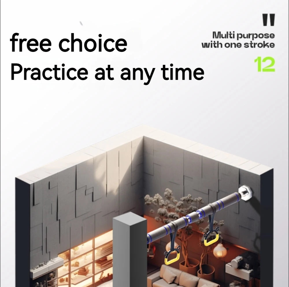 Telescopic Doorway Pull Up Bar – Adjustable Non-Slip Home Gym Fitness Equipment for Strength Training