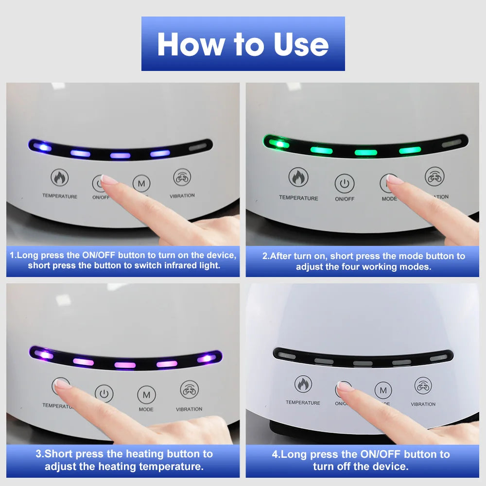 Smart Hot Compress Knee Relaxing Massager – Infrared Laser Heat & Vibration Therapy