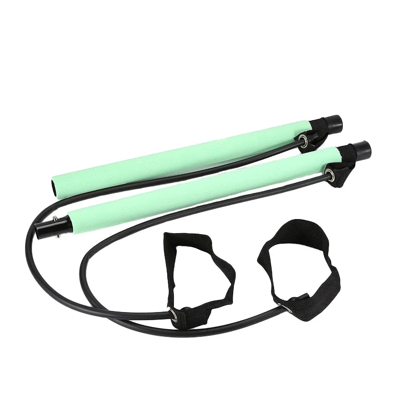 Multifunctional Pilates Bar Combination Fitness Bar Yoga Chest Expansion Tension Rope Back Trainer Elastic Rope Stretching Belt Champions Clubs