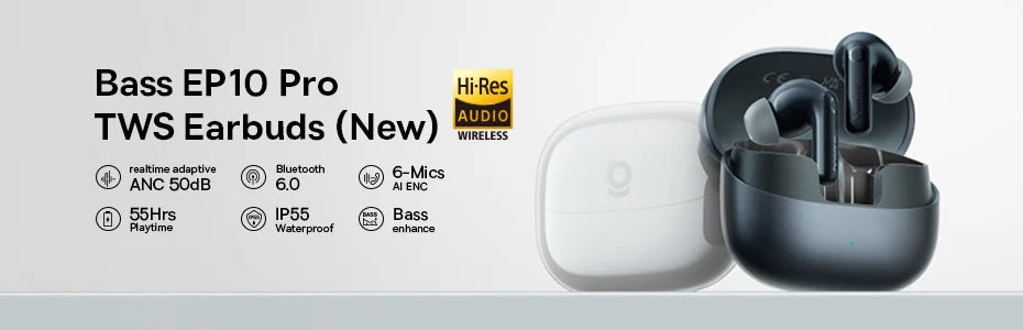 Baseus Bowie M2s ANC Sweatproof Earbuds – Bluetooth 5.3 Hybrid -48dB Noise Cancellation | 3D Spatial Audio | Wireless Headphones