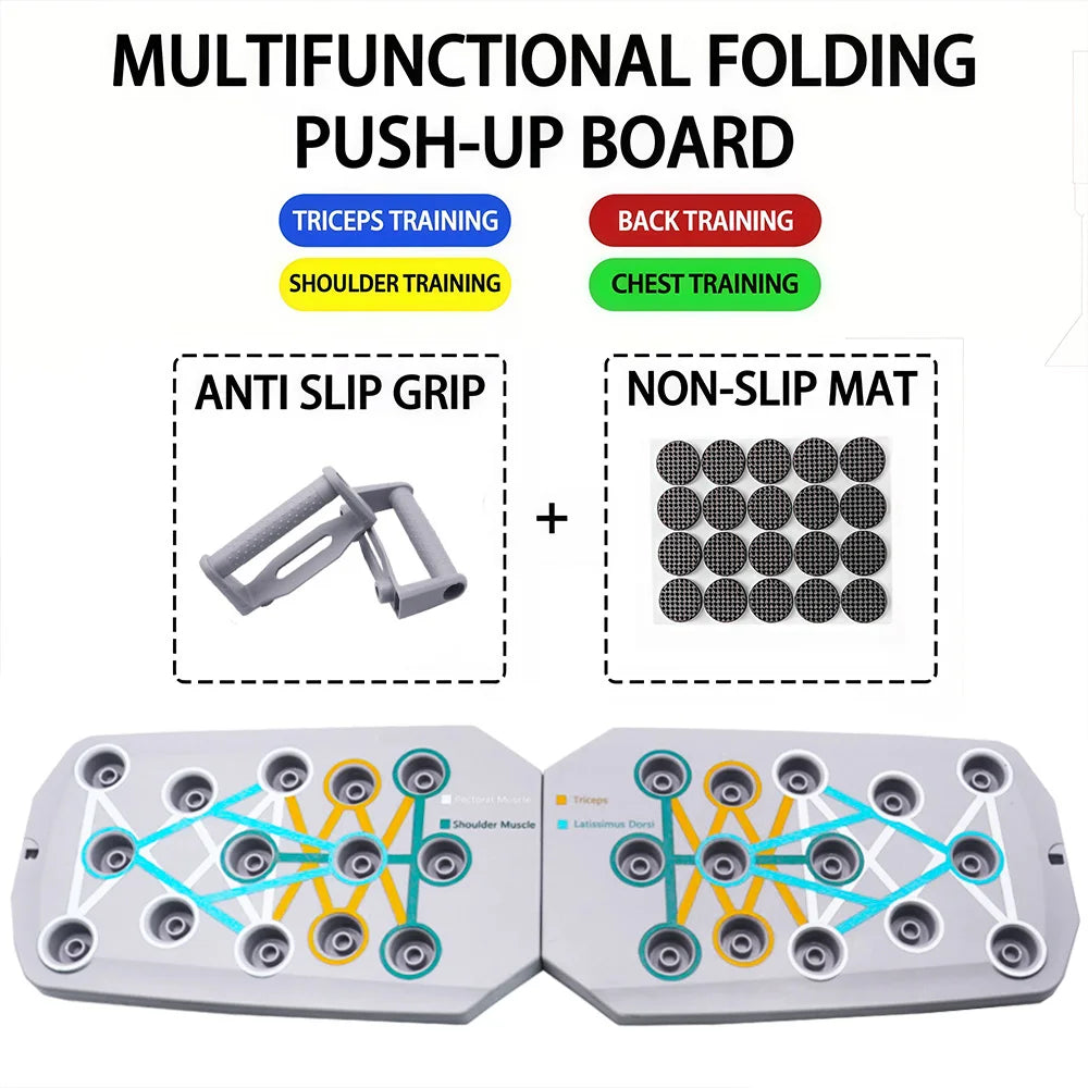 Push-up Board Set – Portable Foldable Fitness Equipment for Chest, Arms, Abdomen & Back Training