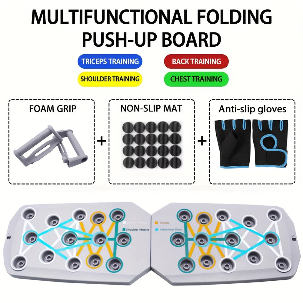Push-up Board Set – Portable Foldable Fitness Equipment for Chest, Arms, Abdomen & Back Training