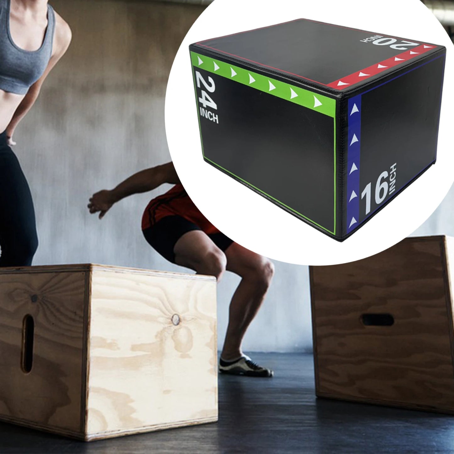 3-in-1 Plyometric Jump Box – Portable Strength & Conditioning Training Equipment