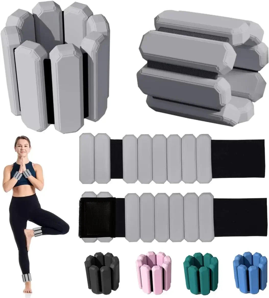 Wrist & Ankle Weights for Women & Men – Adjustable Arm & Leg Weighted Bracelets for Yoga, Running, Cardio & Gym Workouts