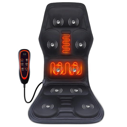 Electric Back Massager – Infrared Full-Body Massage Cushion with Heating & Vibration