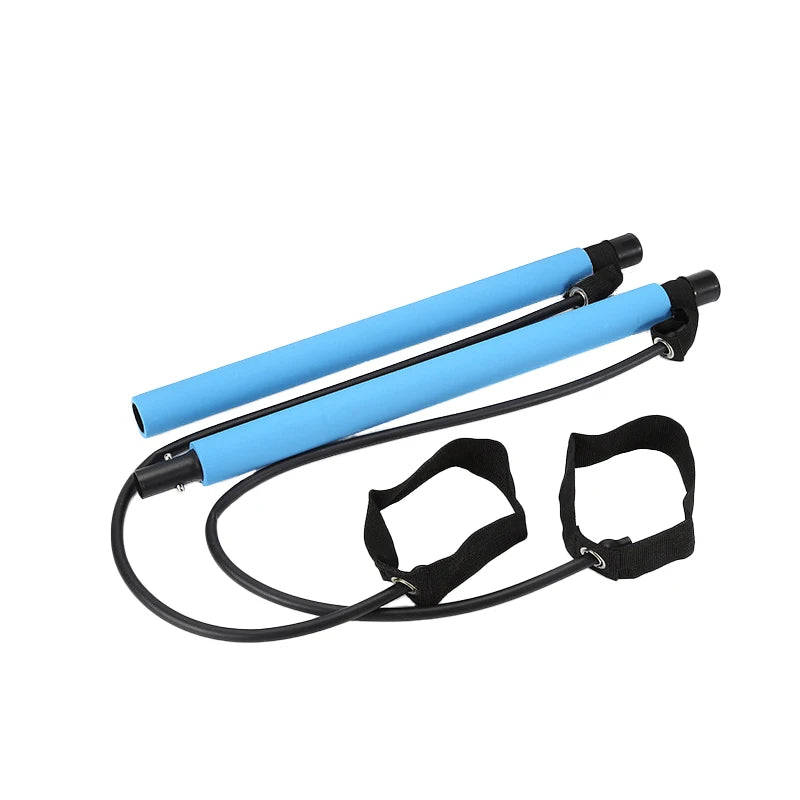 Multifunctional Pilates Bar Combination Fitness Bar Yoga Chest Expansion Tension Rope Back Trainer Elastic Rope Stretching Belt Champions Clubs