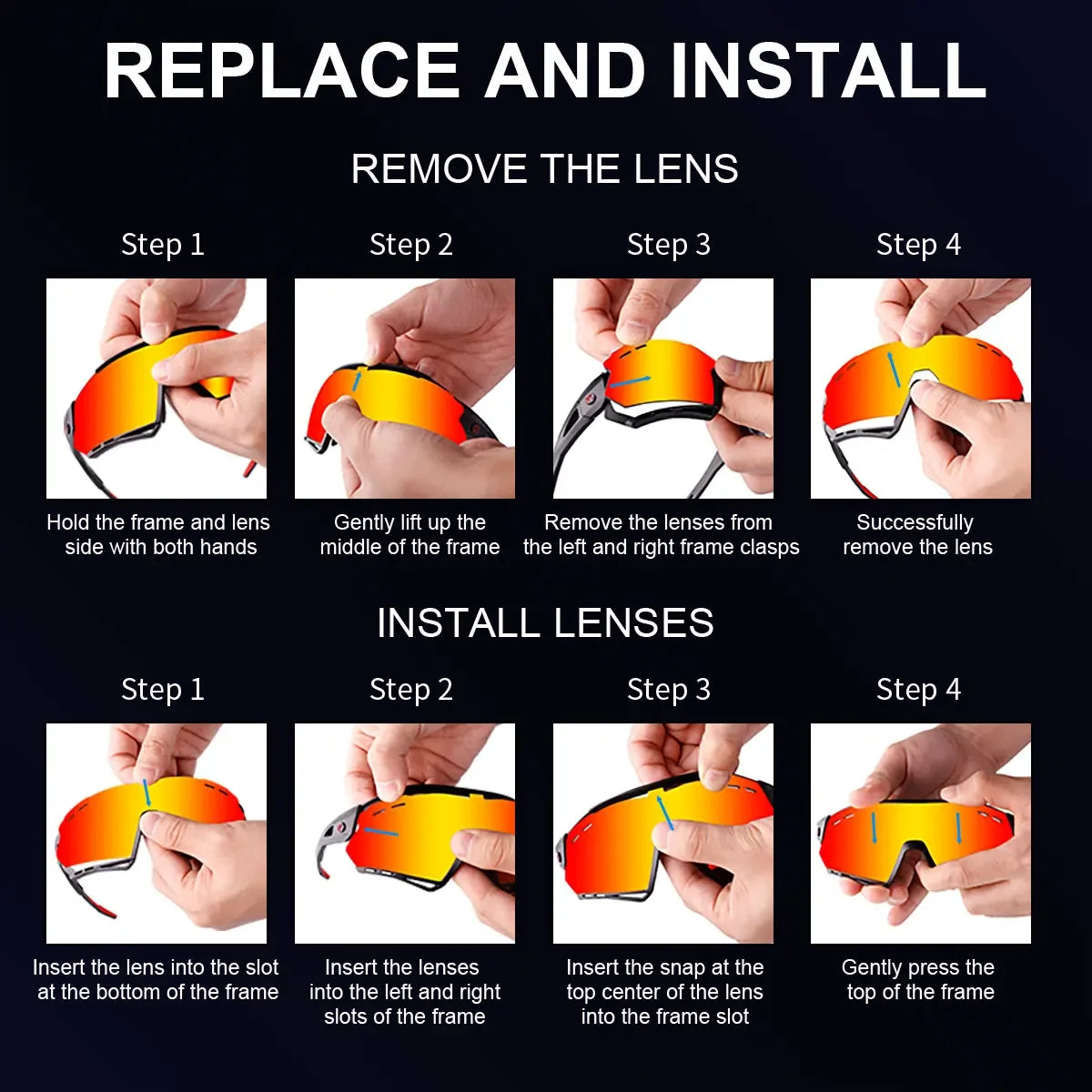 X-TIGER Cycling Glasses – 5 Lens Polarized Sports Sunglasses for Men & Women