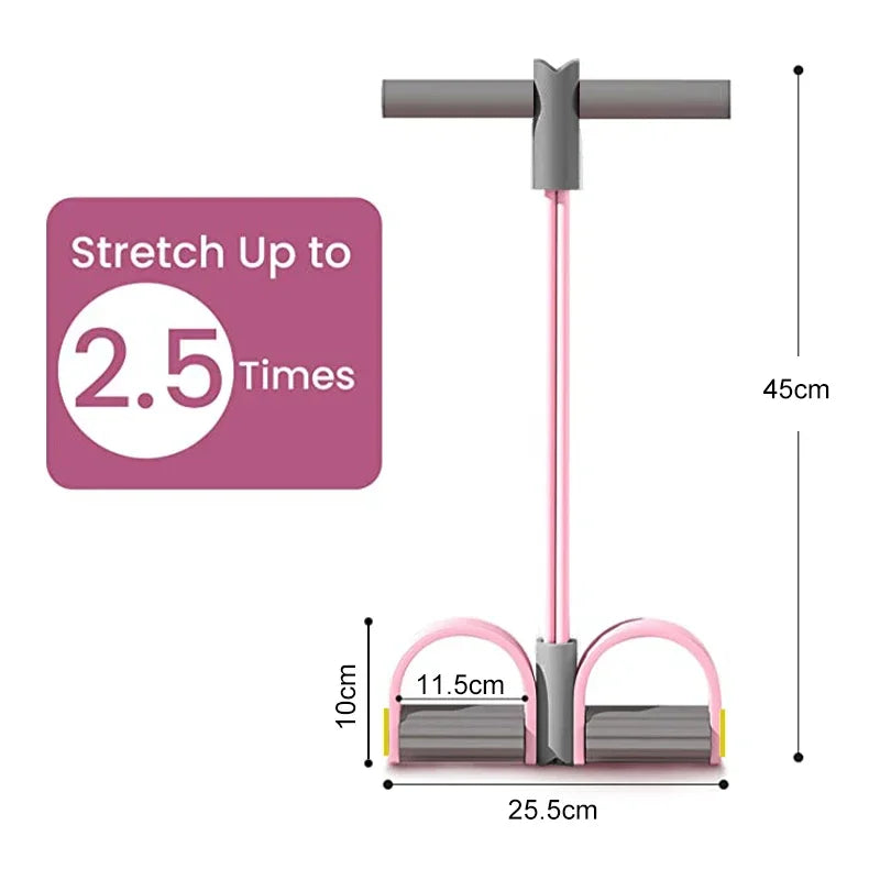 Resistance Bands 4-Tube Yoga Pedal Puller Resistance Band Elastic Pull Rope Fitness Equipment for Abdomen Waist Arm Training Champions Clubs