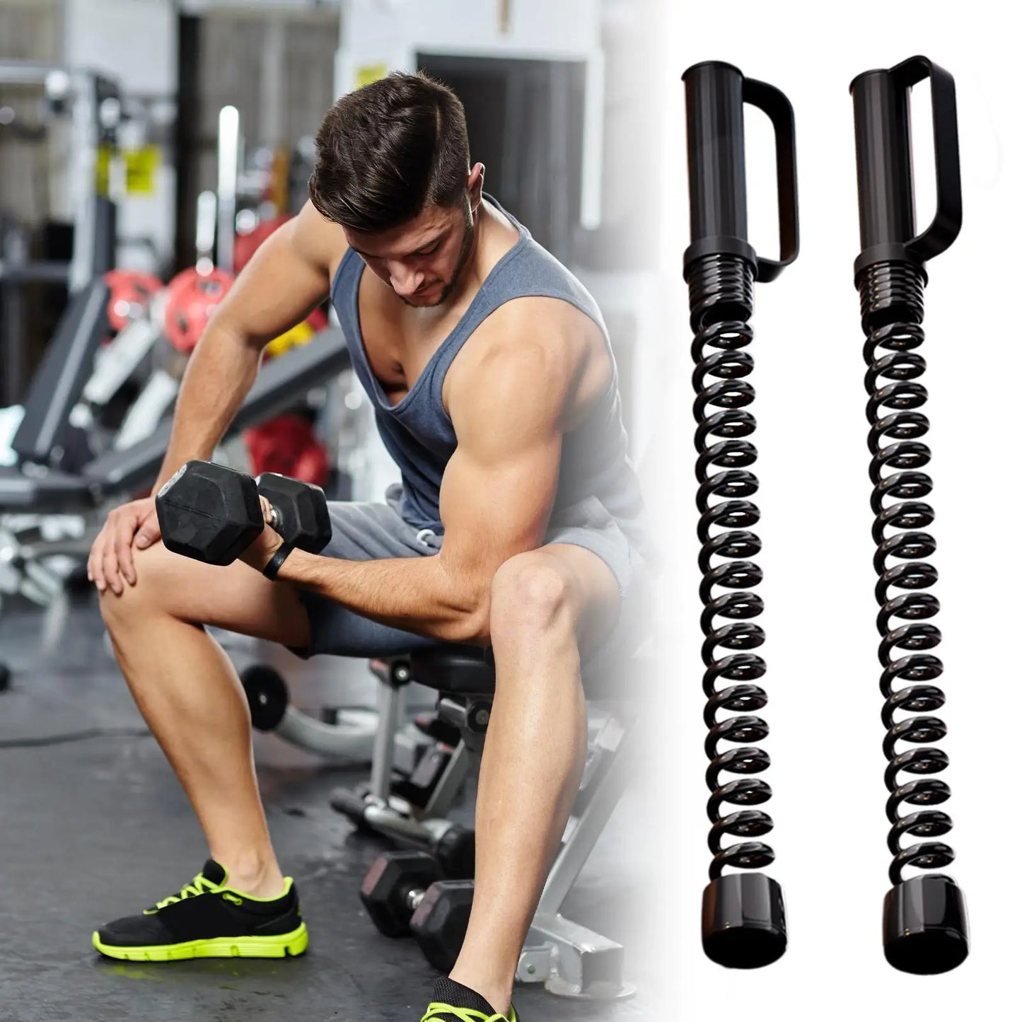 2 Piece Battle Ropes – Portable Home Gym Exercise & Muscle Building Workout Ropes