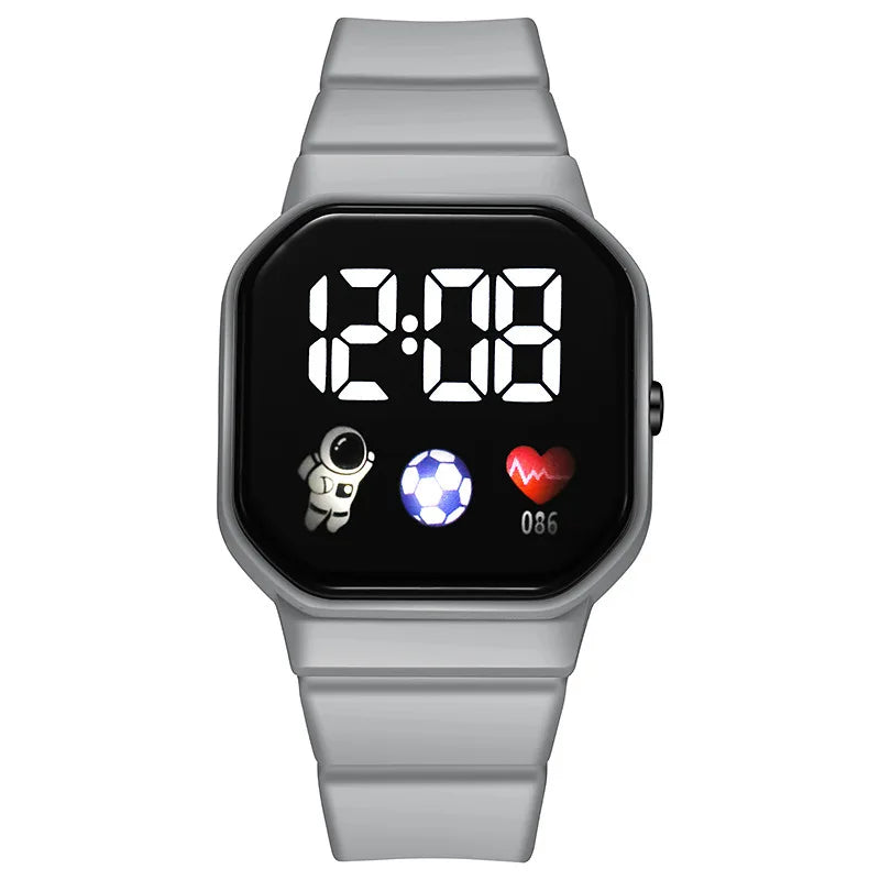 Kids Watch Sport LED Digital Watches Football Silicone Strap Waterproof Electronic Wristwatch for Children Boys Girls Gifts