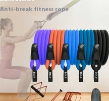 3-section Pilates Bar Multifunctional Adjustable Fitness Bar Pulling Rope