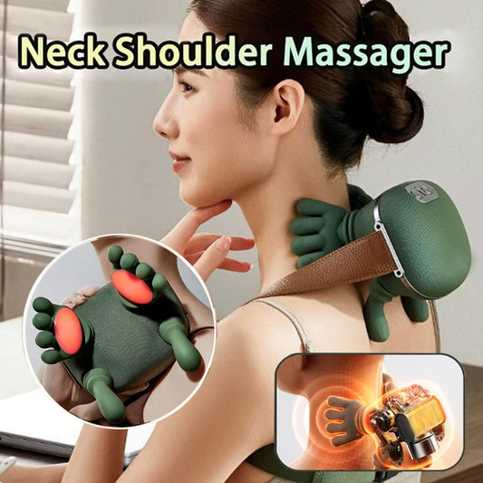 “Wireless Neck & Shoulder Massager – Deep Kneading Back & Shoulder Pain Relief”