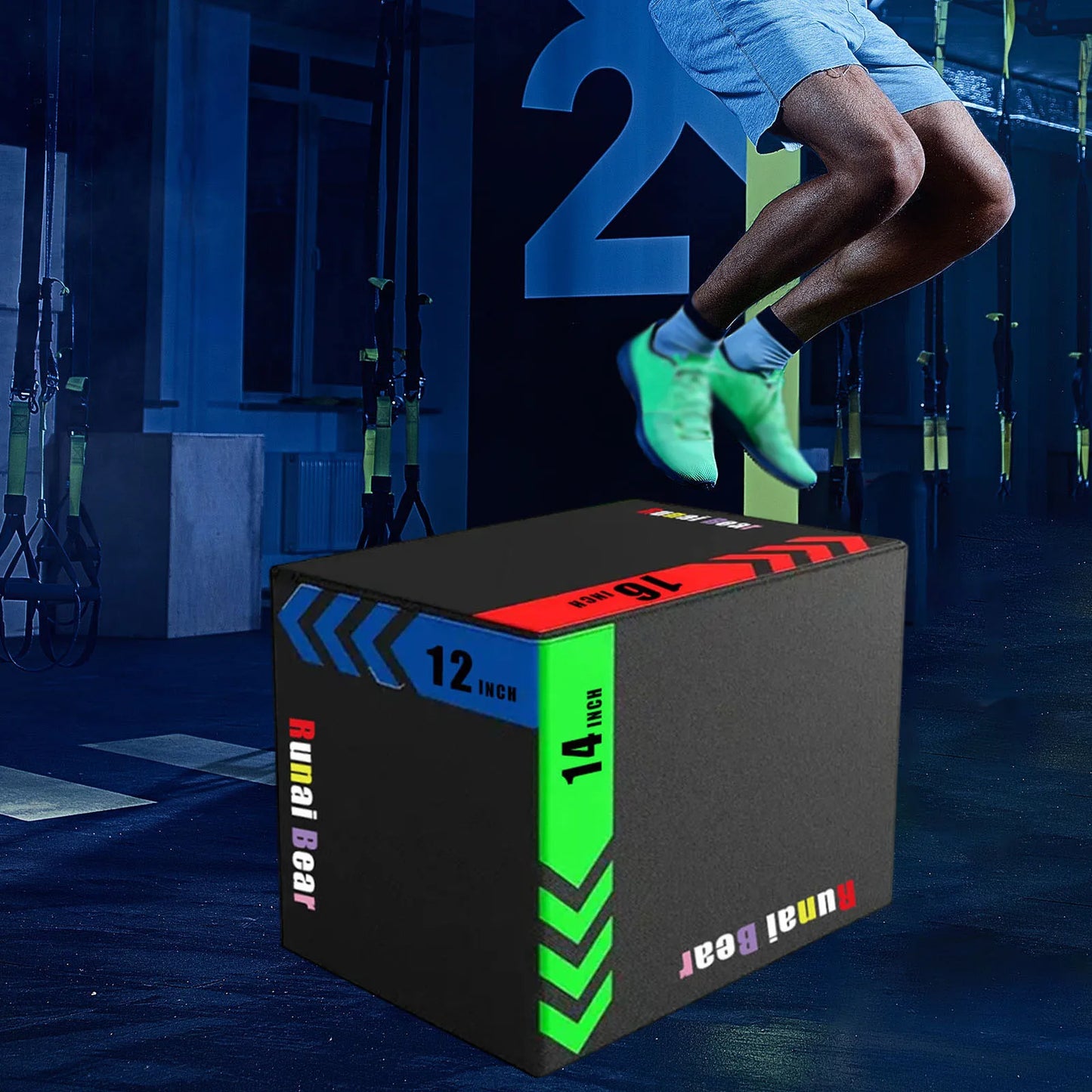 3-in-1 Plyometric Jump Box – Portable Strength & Conditioning Training Equipment