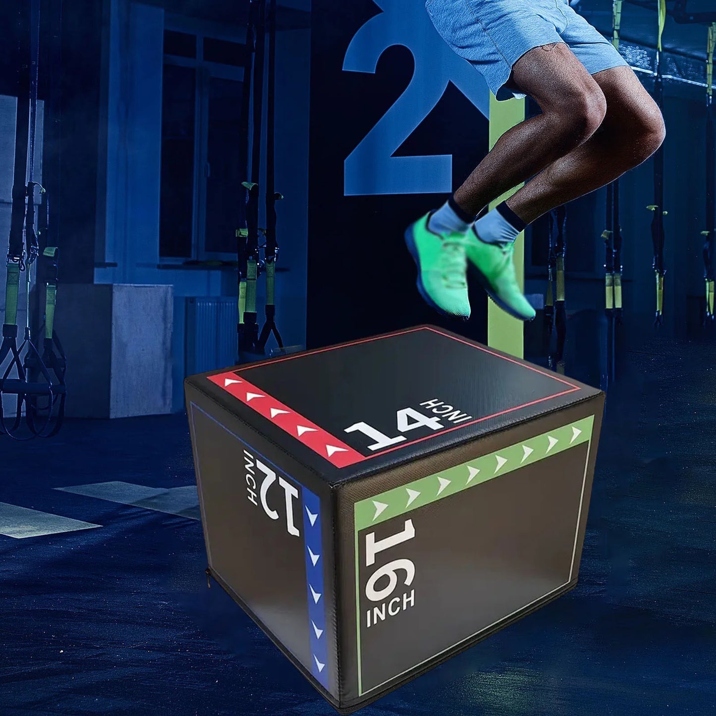 3-in-1 Plyometric Jump Box – Portable Strength & Conditioning Training Equipment