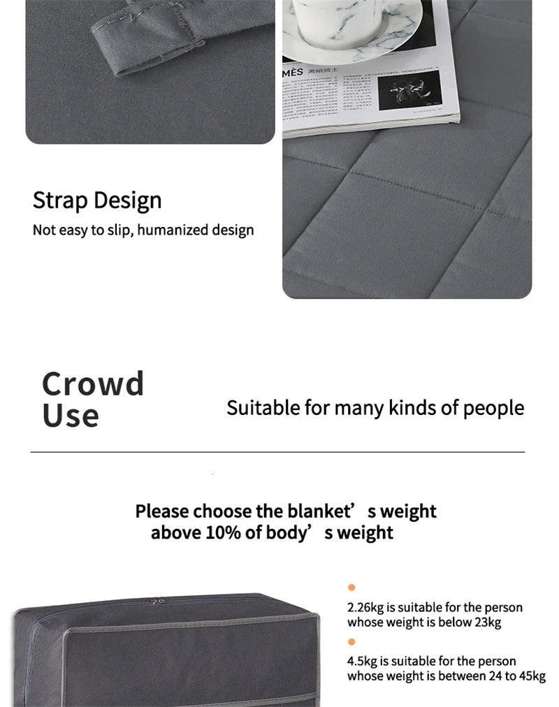 Weighted Blanket for Adults – Decompression Sleep Aid & Anxiety Relief