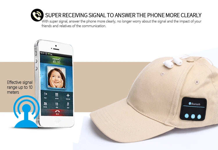 Wireless Bluetooth 5.0 Music Cap – Sport Headphones Hat for Outdoor, Running, and Hands-Free Calls