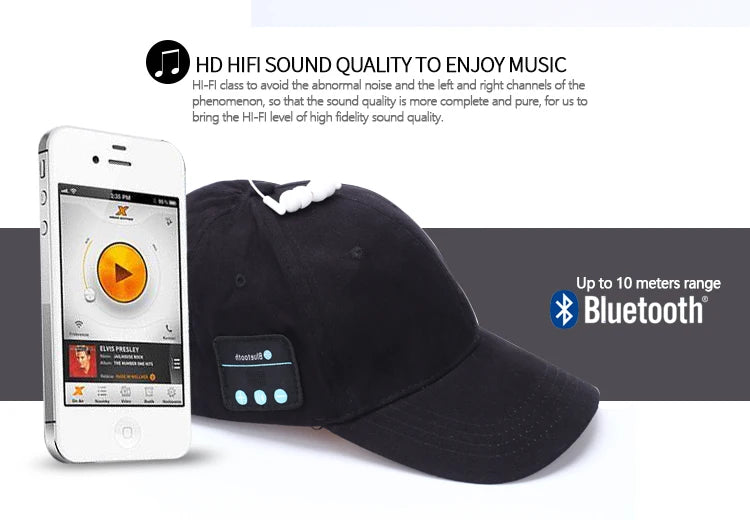 Wireless Bluetooth 5.0 Music Cap – Sport Headphones Hat for Outdoor, Running, and Hands-Free Calls
