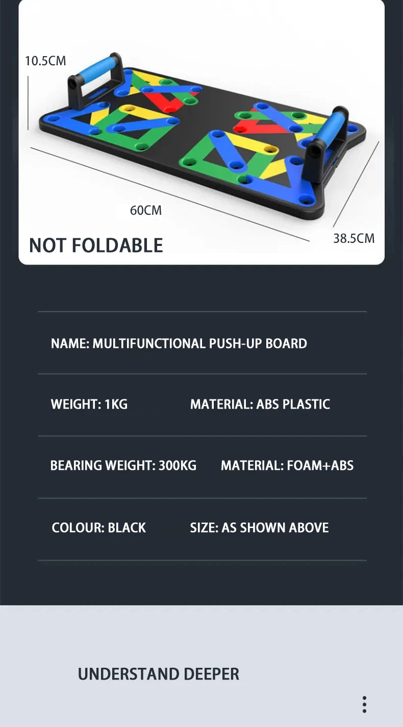 Push-up Board Set – Portable Foldable Fitness Equipment for Chest, Arms, Abdomen & Back Training