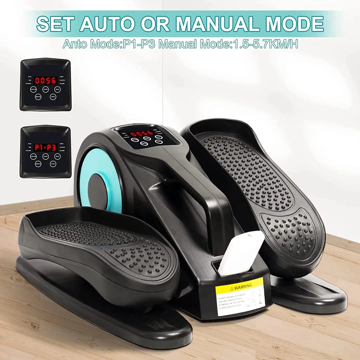 Under Desk Elliptical – Electric Seated Pedal Exerciser with Display Monitor, Remote Control, Adjustable Speeds, and Leg Workout