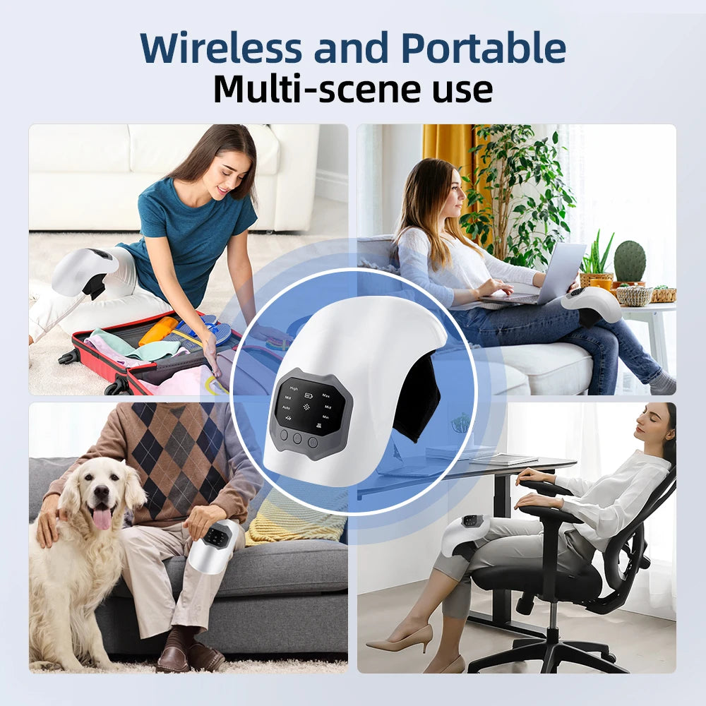 Smart Hot Compress Knee Relaxing Massager – Infrared Laser Heat & Vibration Therapy