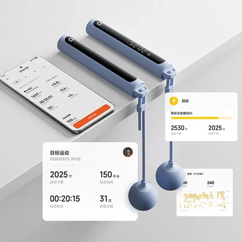 Xiaomi Mijia Smart Jump Rope 2 Bluetooth Fitness Weight Loss Exercise Counting Gravity Ball Skipping Fat Burning For Mihome APP