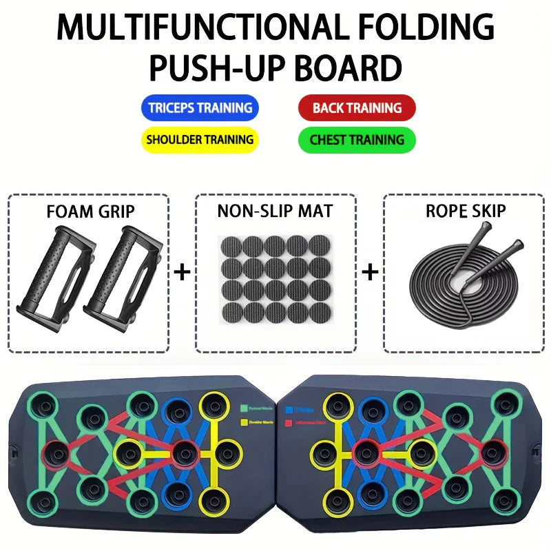 Push-up Board Set – Portable Foldable Fitness Equipment for Chest, Arms, Abdomen & Back Training